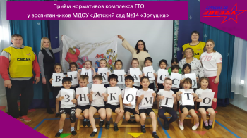 Приём нормативов комплекса ГТО у воспитанников МДОУ «Детский сад №14 «Золушка»