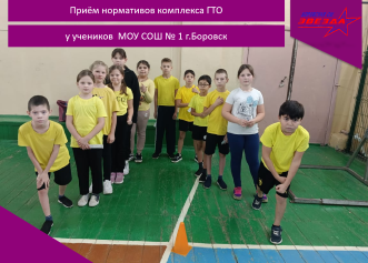 Приём нормативов комплекса ГТО у учеников МОУ СОШ № 1 г.Боровск.
