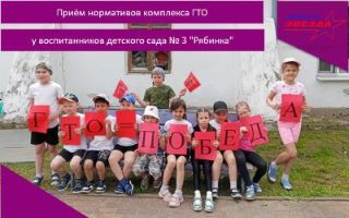 Приём нормативов комплекса ГТО у воспитанников МДОУ «Детский сад №3 «Рябинка»