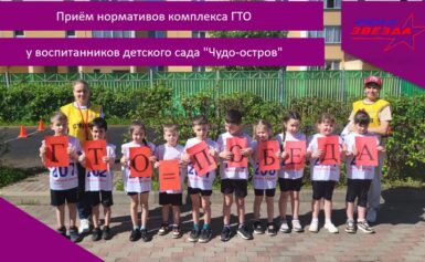Приём нормативов комплекса ГТО у воспитанников детского сада «Чудо-остров»